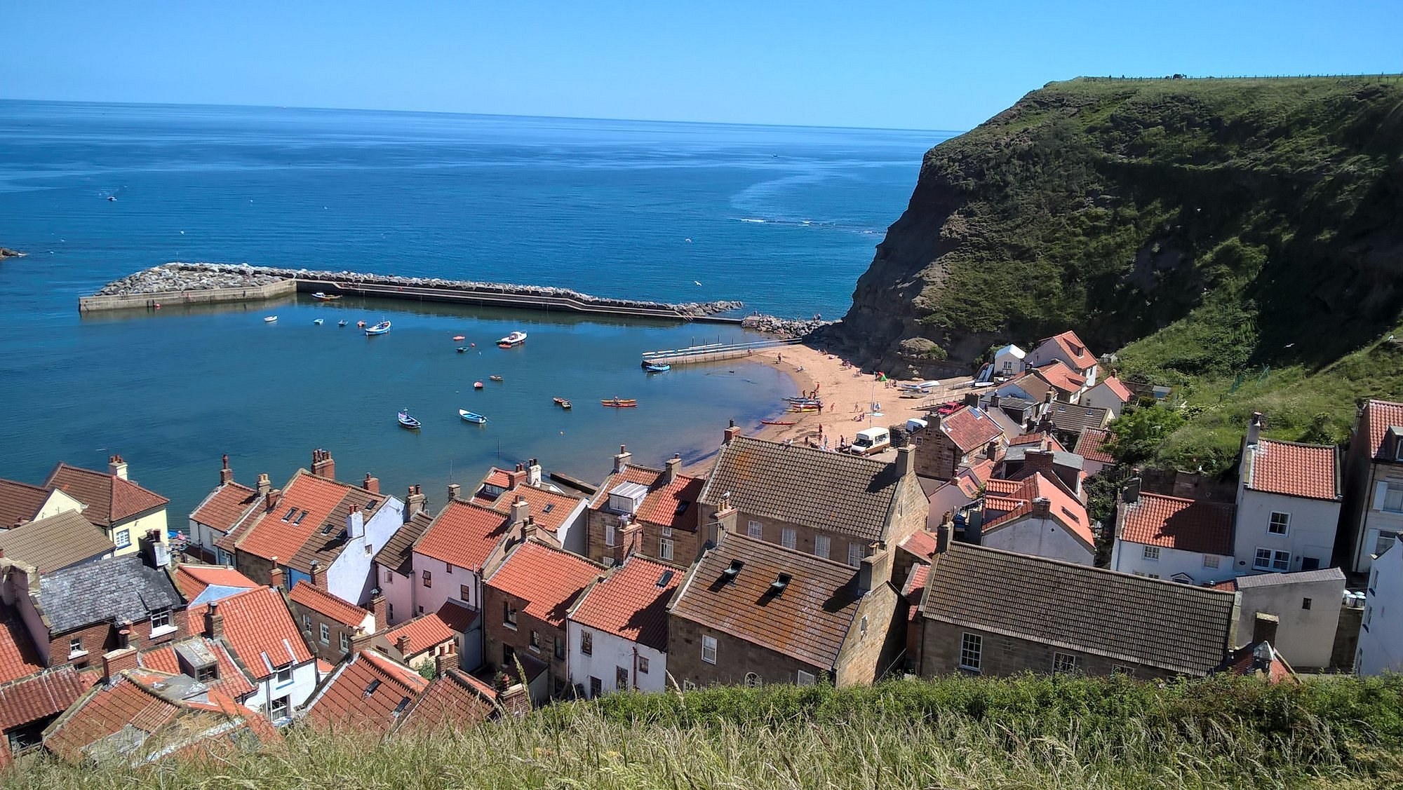 Beach from hillside