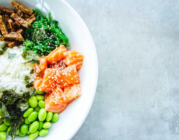 Salmon asian rice bowl compressed